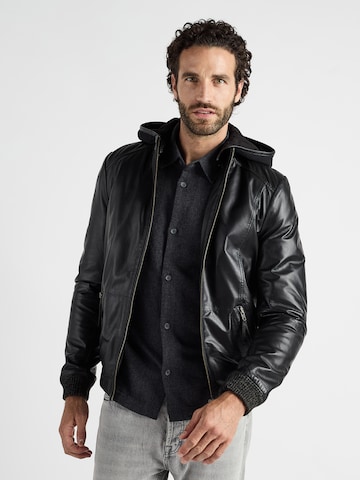 JCC Lederjacke in Schwarz: Vorderseite