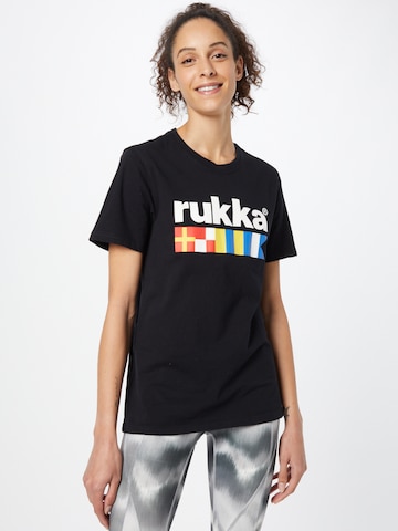 T-shirt fonctionnel 'Valkoja' Rukka en noir : devant