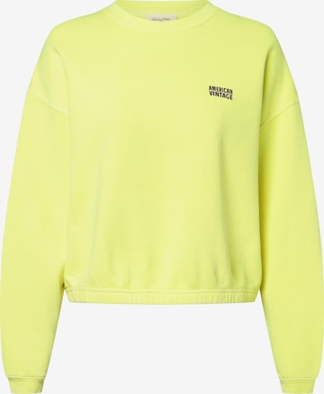 Sweat-shirt AMERICAN VINTAGE en jaune : devant