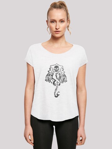 F4NT4STIC Shirt 'Harry Potter Dark Mark Crest' in Wit: voorkant