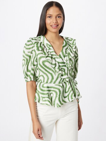 OBJECT - Blusa 'PAPAYA' en verde: frente