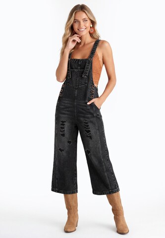 IZIA Loosefit Tuinbroek jeans in Zwart