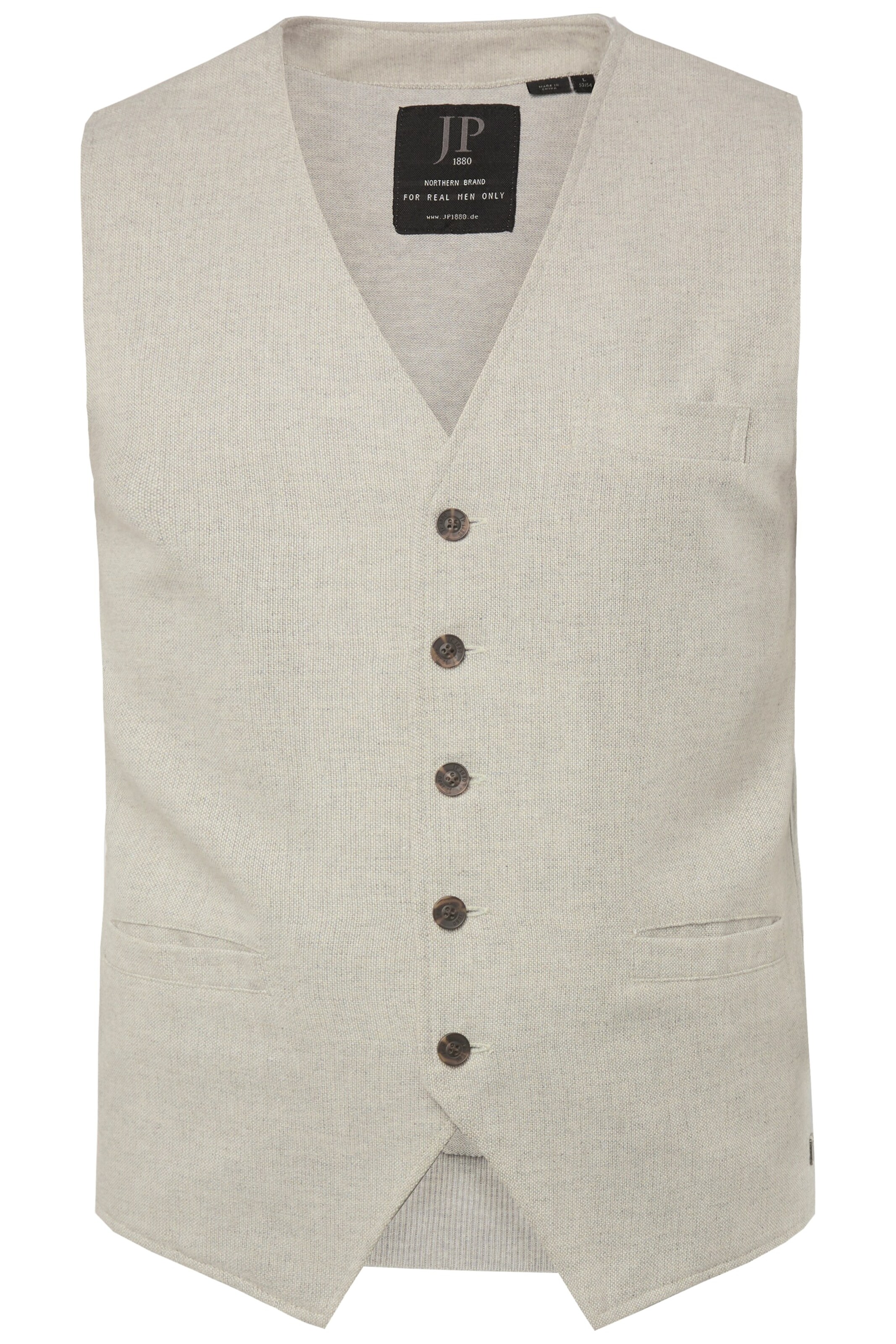 JP1880 Trachtenweste in Grau: Vorderseite