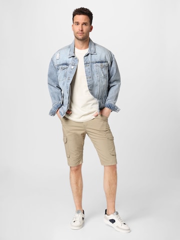 Coupe slim Pantalon cargo 'Josh' TOM TAILOR en beige