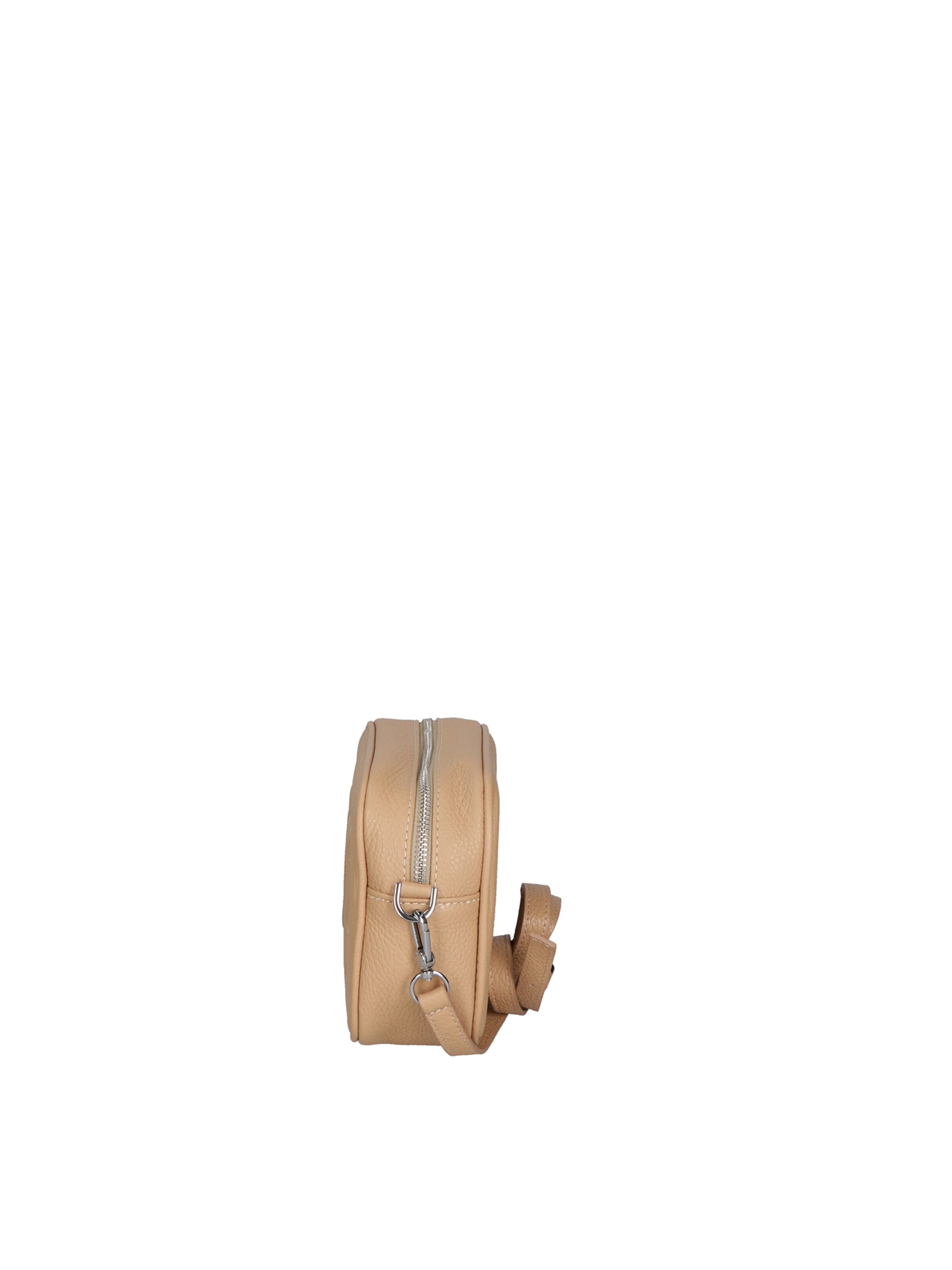 Borsa a tracolla 'Borsa a Tracolla Donna Pelle Virginia Rhinè Zip' di Virginia Rhinè in beige