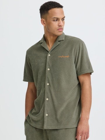 BLEND Regular Fit Kurzarmhemd ' BHBasti ' in Grün