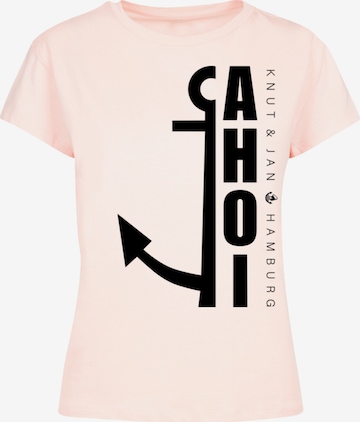 F4NT4STIC Shirt 'Ahoi Anker Knut & Jan Hamburg' in Pink: Vorderseite