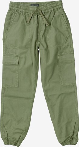 Marc O'Polo Junior Tapered Broek in Groen: voorkant