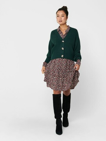 JDY Knit Cardigan 'Justy' in Green