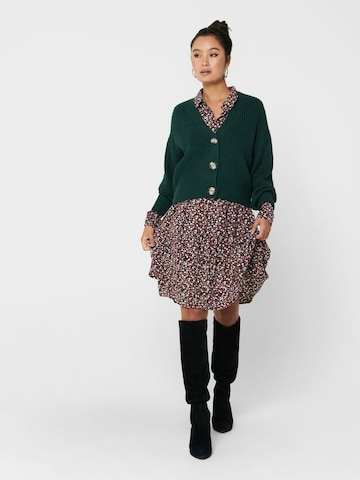 JDY Knit Cardigan 'Justy' in Green