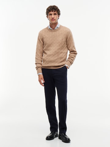 TOMMY HILFIGER Pullover in Braun