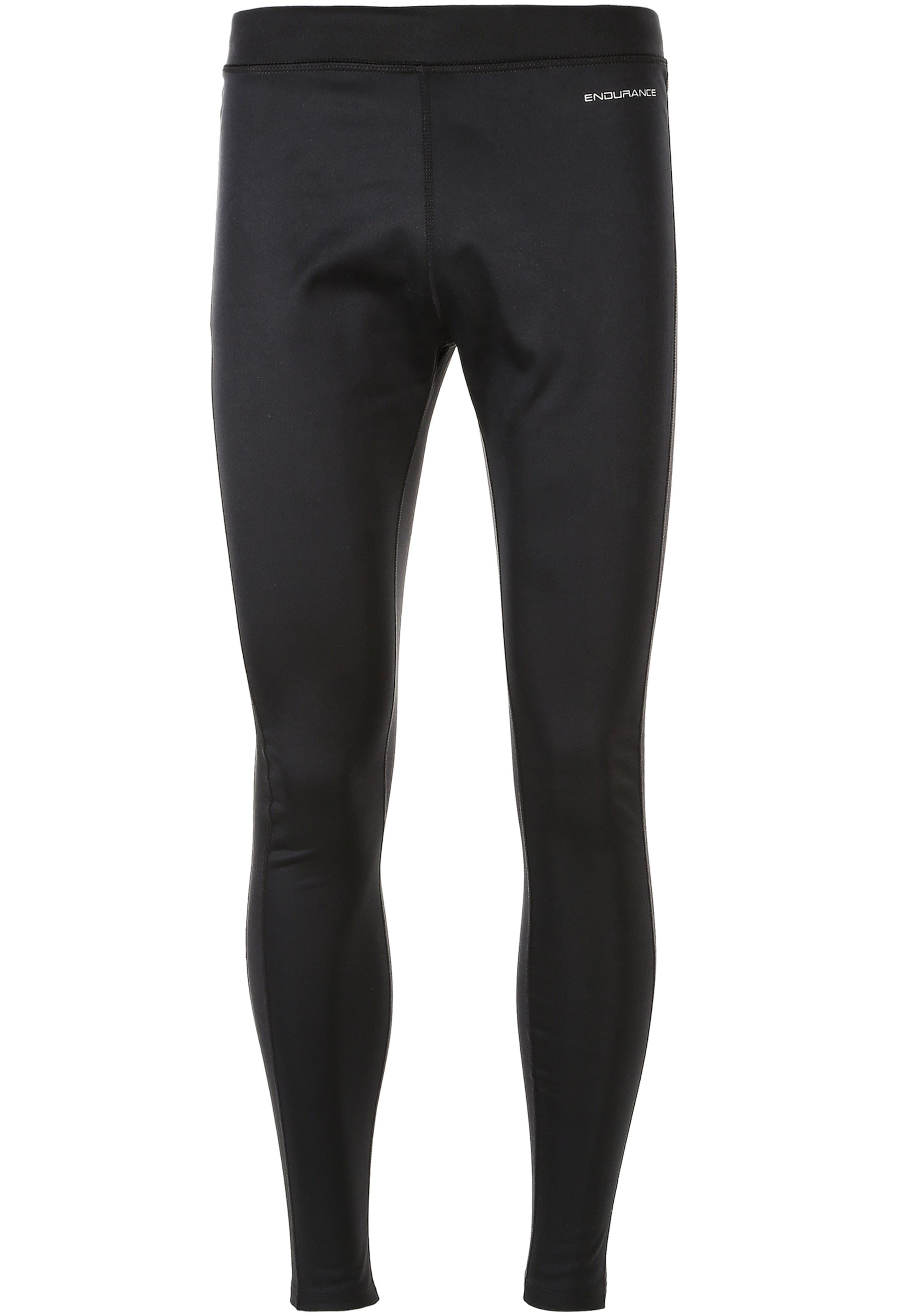 ENDURANCE Skinny Sportbroek 'Zane' in Zwart: voorkant