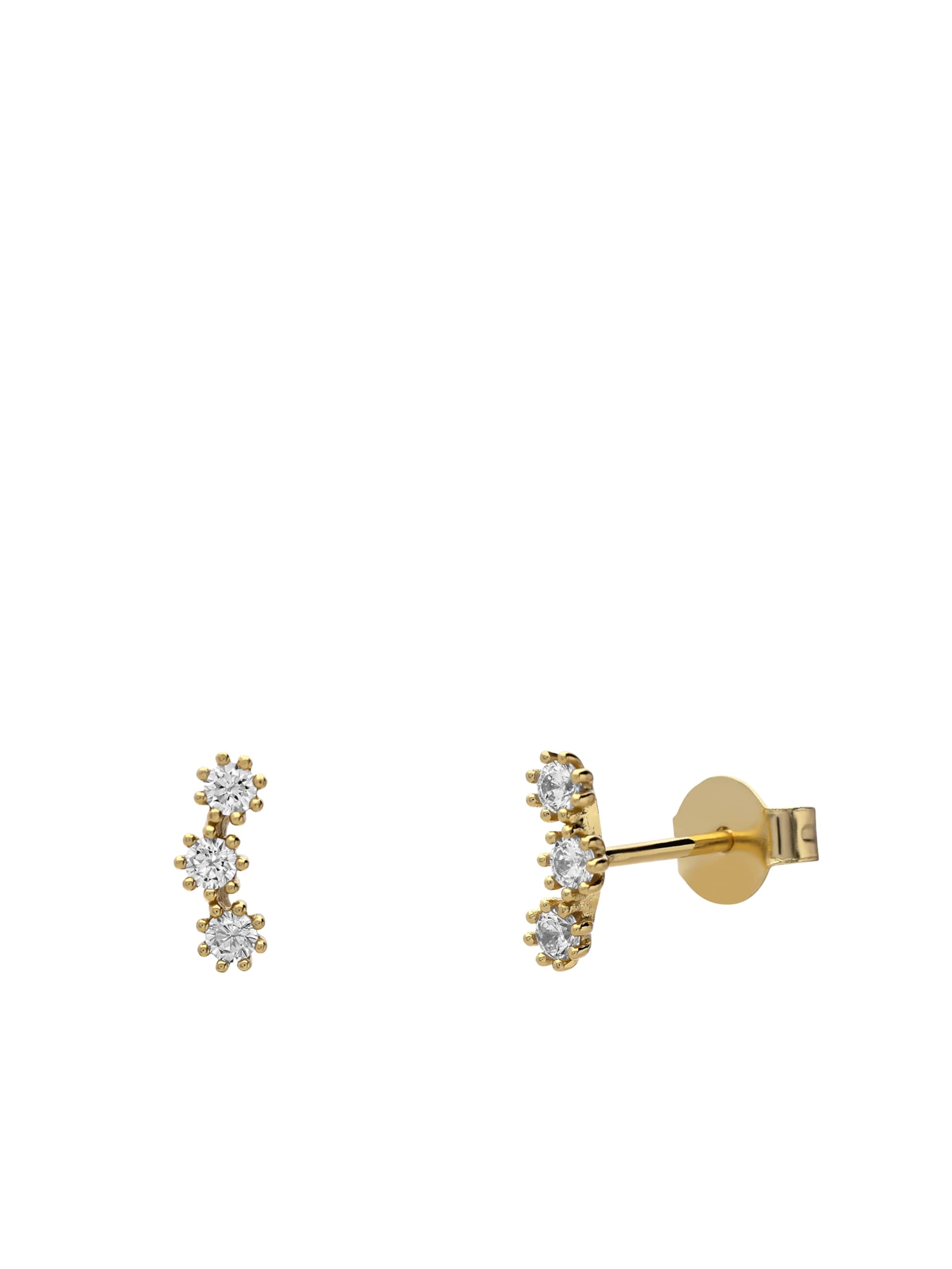 Boucles d'oreilles Lucardi en or : devant