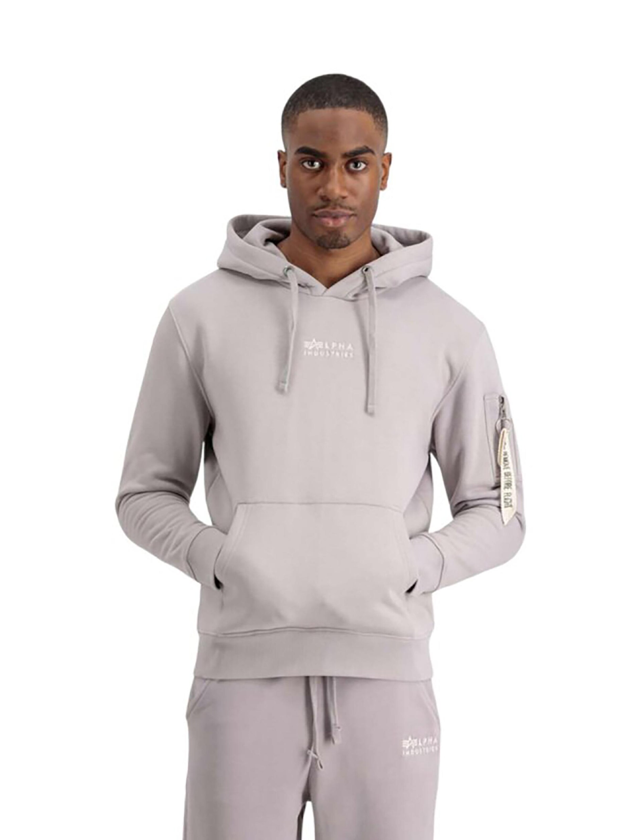 ALPHA INDUSTRIES Sweatshirt 'Organics EMB' in Grey