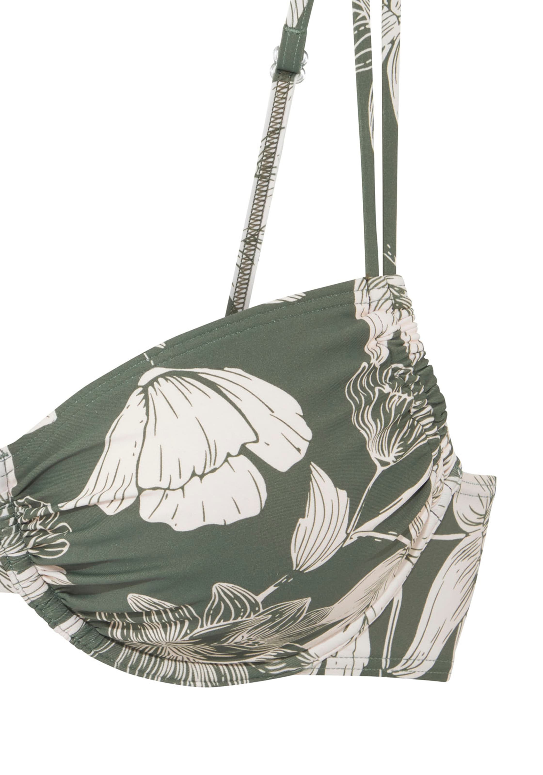 s.Oliver Bandeau Bikini Top 'LM' in Green