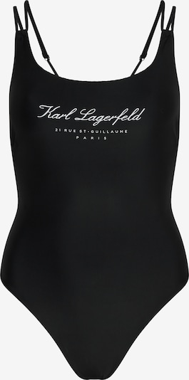 Karl Lagerfeld Badeanzug 'Hotel' in schwarz / weiß, Produktansicht