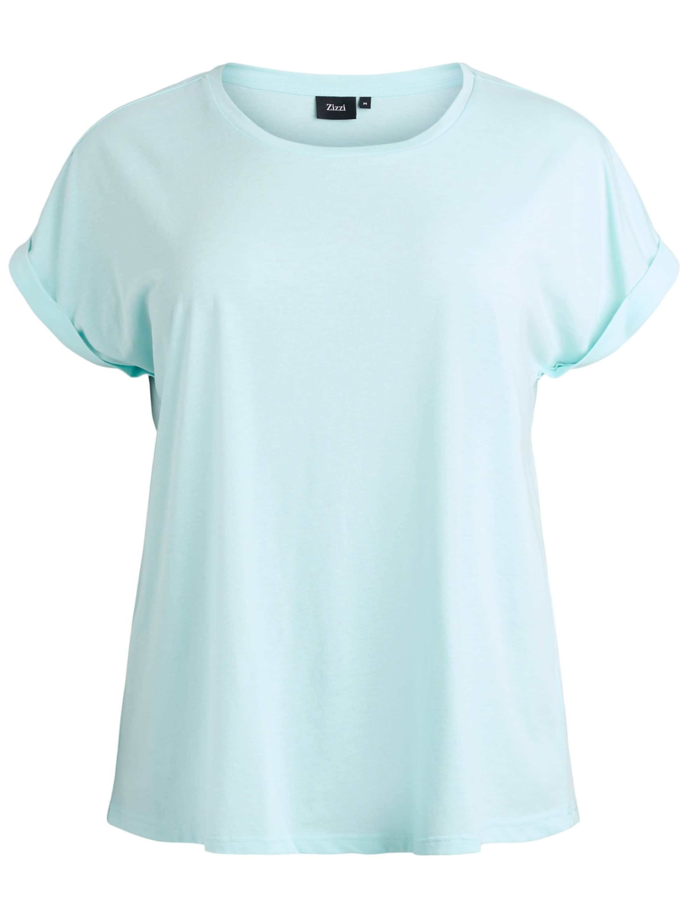 Zizzi Shirt 'MKatja' in Blauw: voorkant