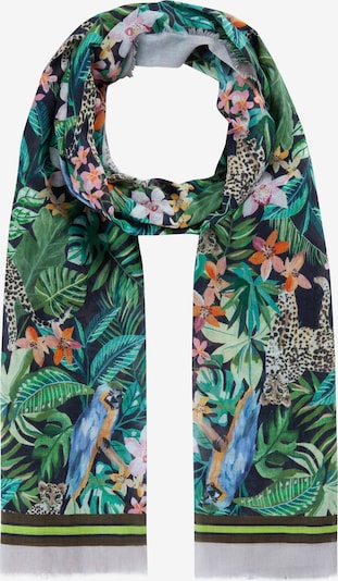 CODELLO Schal in royalblau / grün / jade / tanne / rosa, Produktansicht