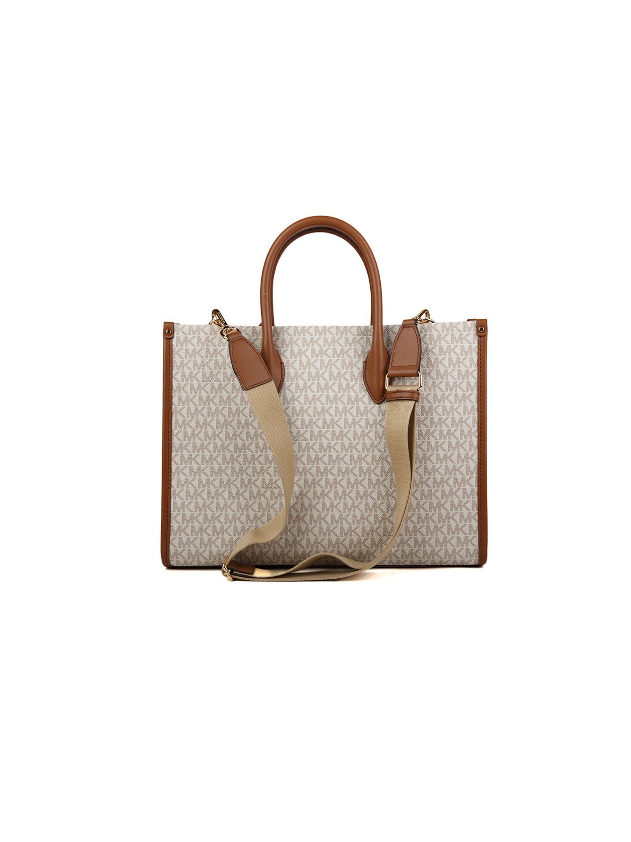 Michael Kors Handtas 'Mirella Medium Signature Logo Tote Bag' in Beige