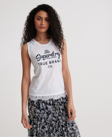 Superdry Top 'Jessica' in Wit: voorkant