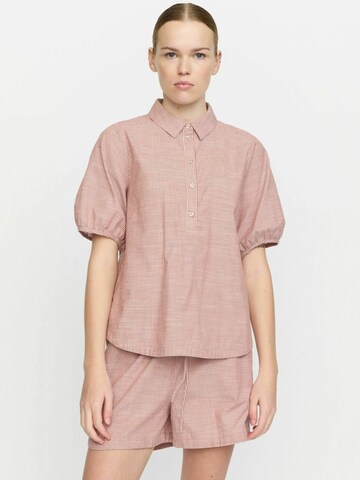 Soft Rebels Blouse 'Ebbi' in Bruin: voorkant