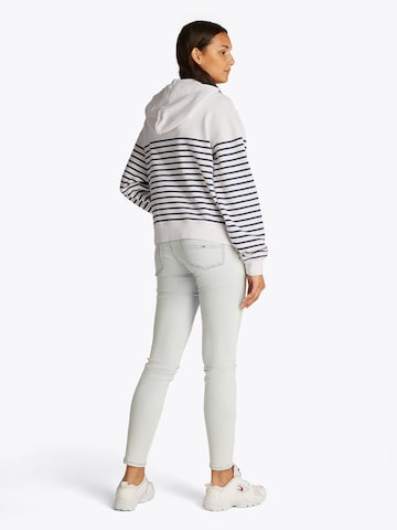 Tommy Jeans Zip-Up Hoodie in White: back