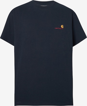 Carhartt WIP - Camisa 'American Script' em azul: frente