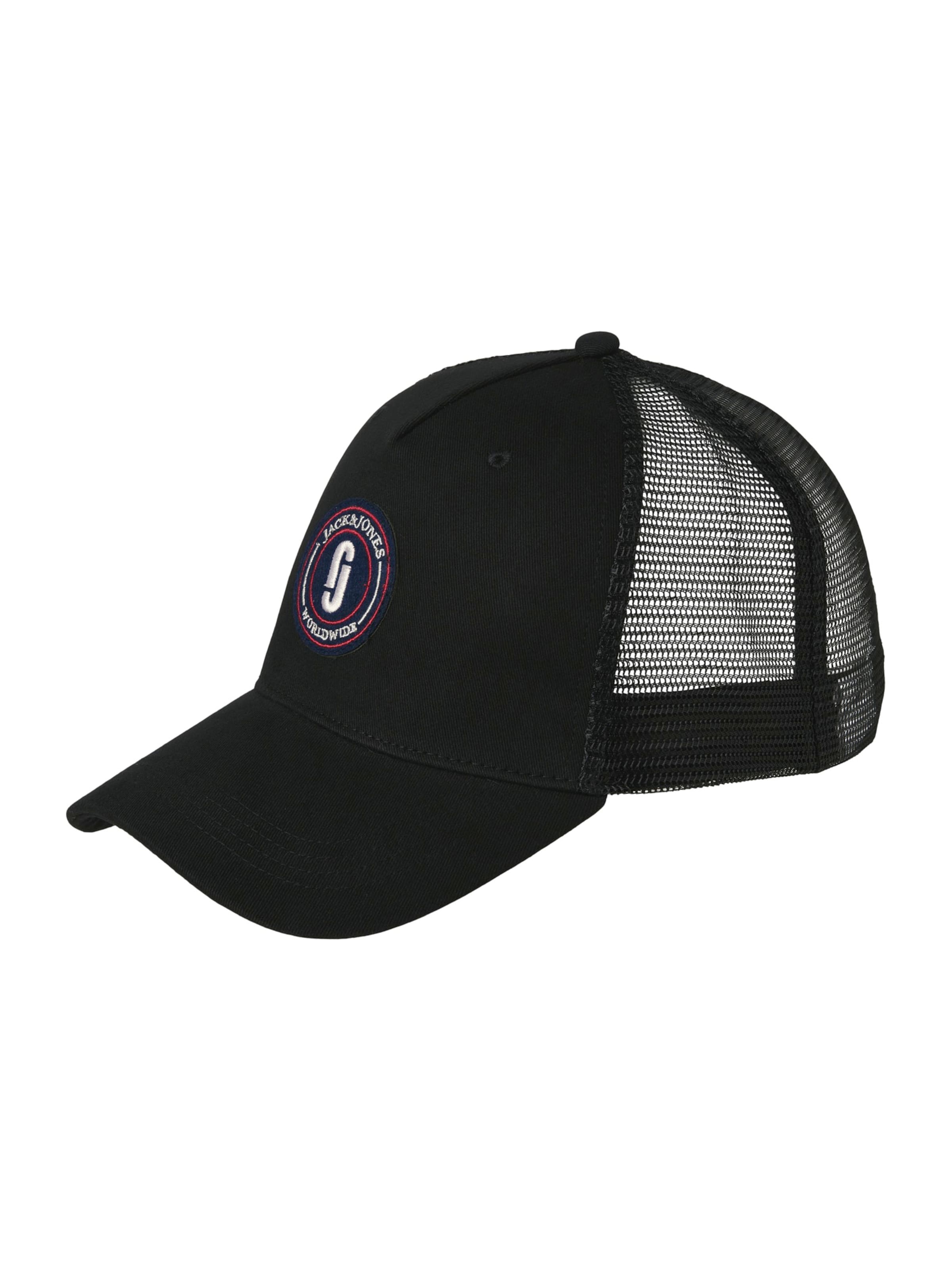 JACK & JONES - Gorra 'JACDEFT' en negro: frente