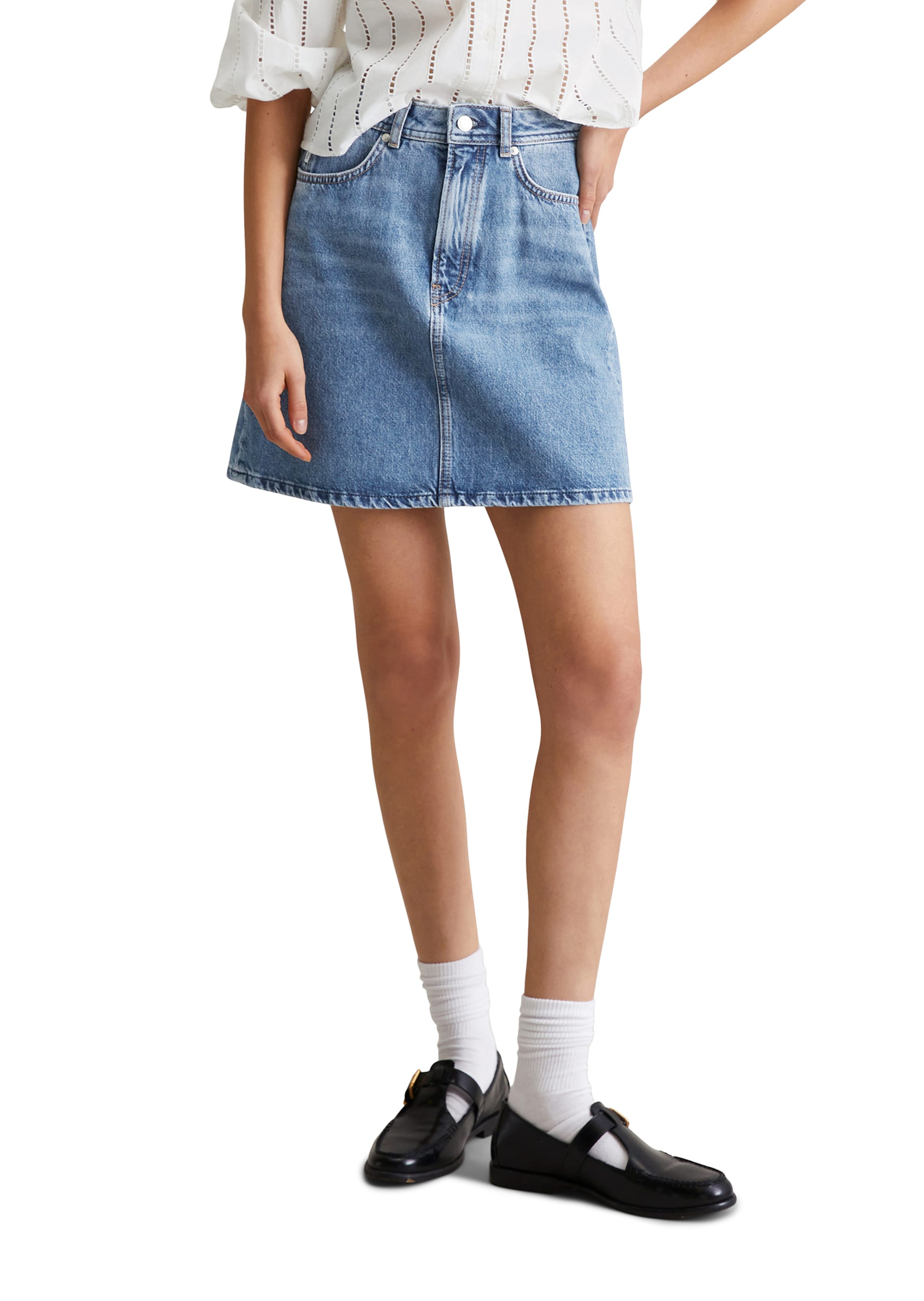 Marc O'Polo DENIM Rock in Blau: Vorderseite