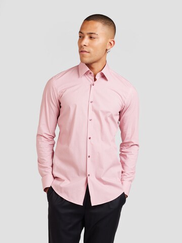 Regular fit Camicia business 'H-HANK' di BOSS in rosa: frontale