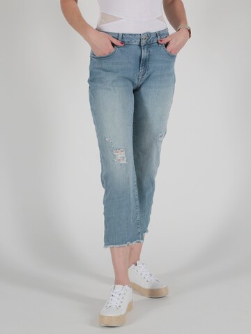 Miracle of Denim Bootcut Jeans 'Vera' in Blauw: voorkant