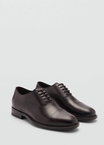 MANGO MAN Lace-Up Shoes 'Madrid' in Brown