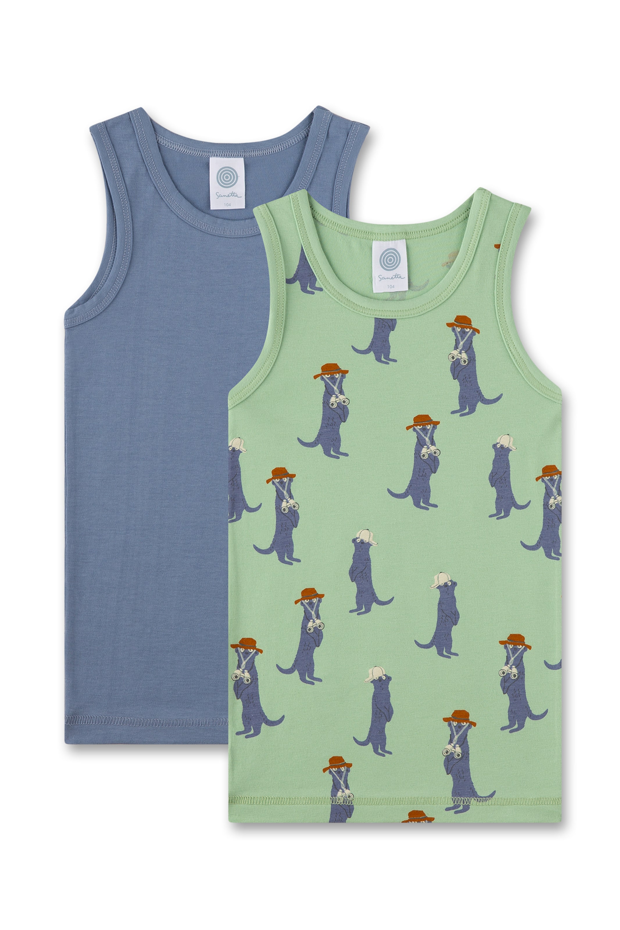 Maglietta intima di Sanetta in blu: frontale