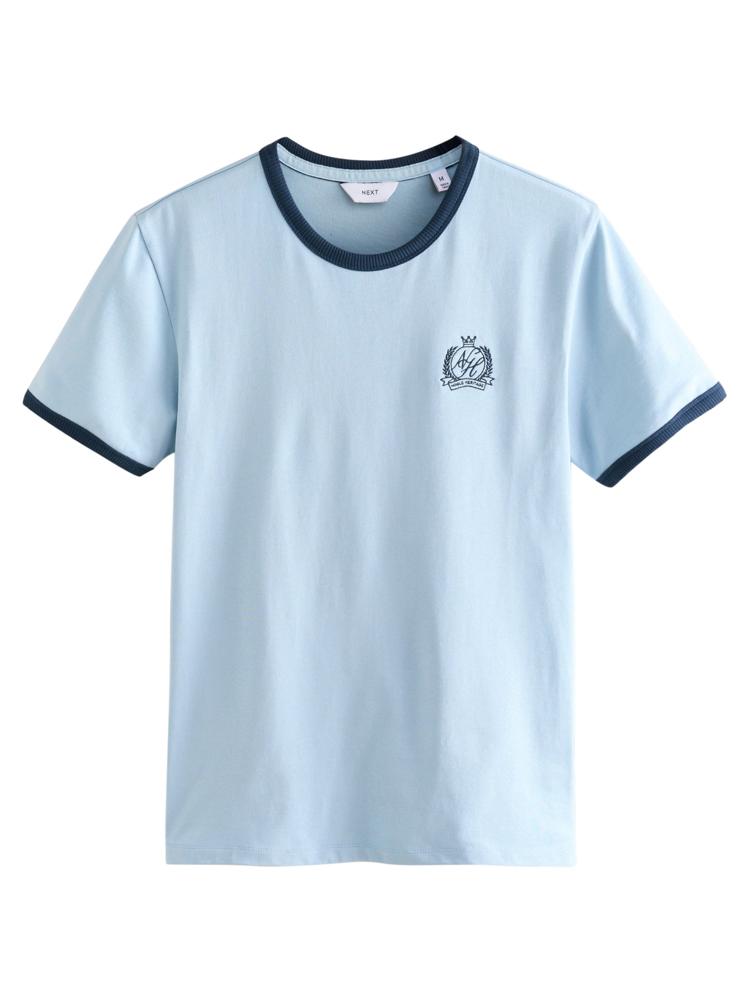 Next Shirt 'Ringer' in Blauw: voorkant