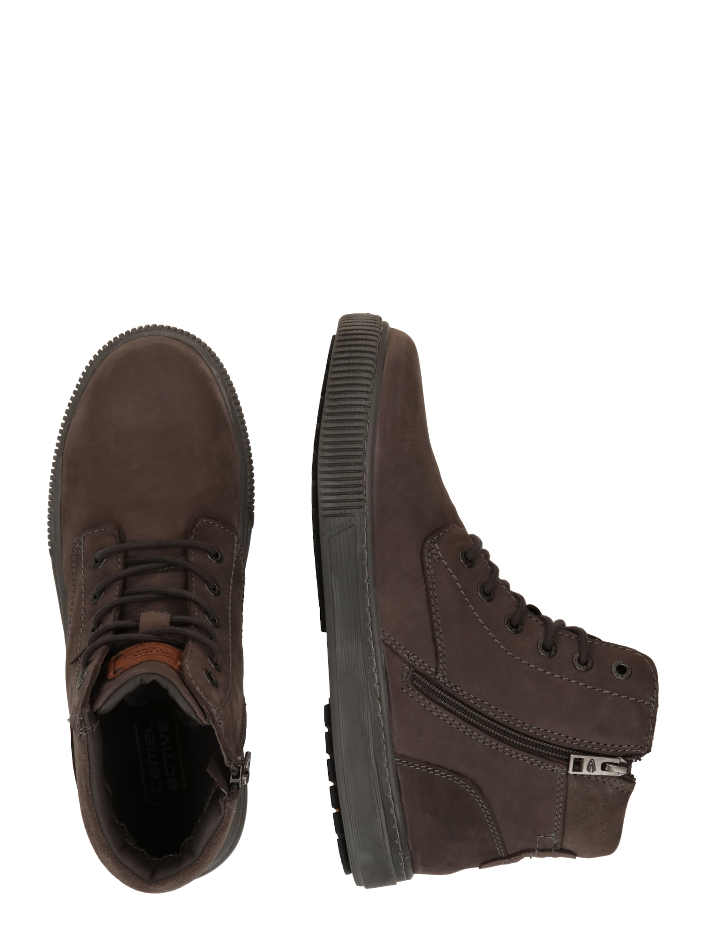 Bottines à lacets 'Moon' CAMEL ACTIVE en marron : sur le côté