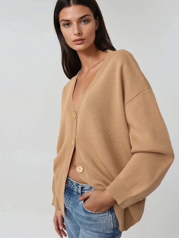 Cardigan My fashion en marron