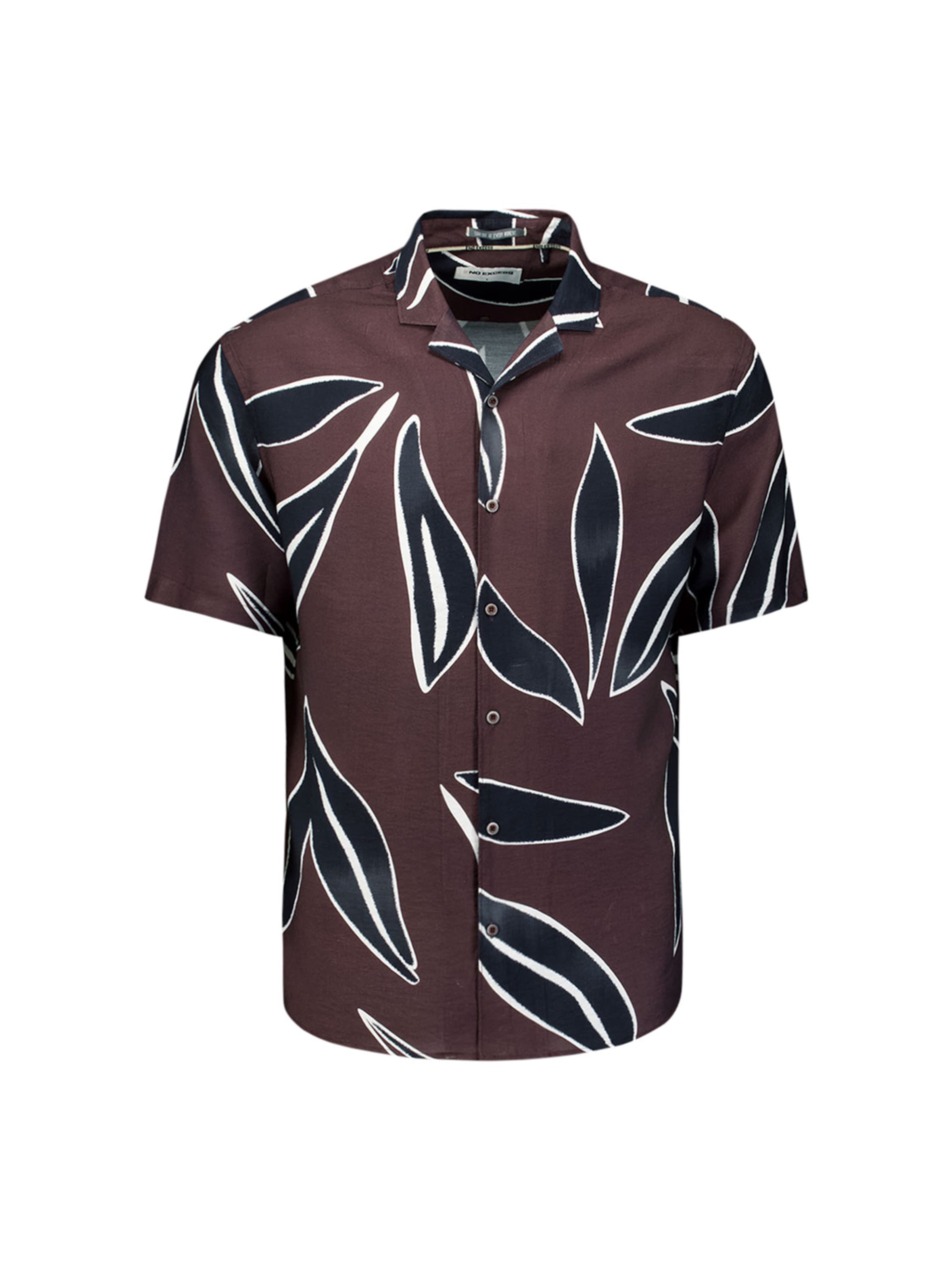 Regular fit Camicia di No Excess in marrone: frontale