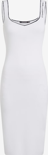 Megzta suknelė 'ESSENTIAL' iš Karl Lagerfeld, spalva – juoda / balta, Prekių apžvalga