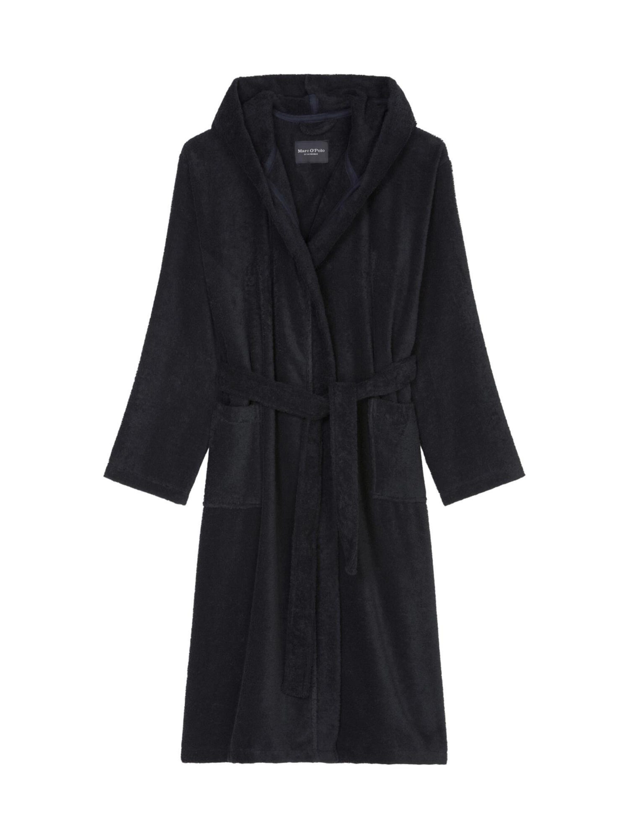 Marc O'Polo Long Bathrobe in Blue: front