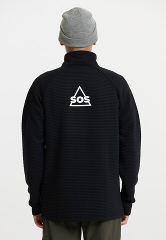 SOS Athletic Zip-Up Hoodie 'Muju' in Black