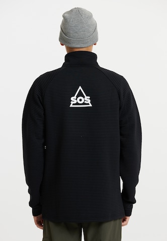 SOS Athletic Zip-Up Hoodie 'Muju' in Black