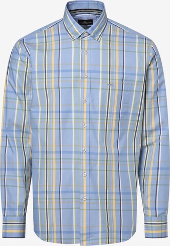 FYNCH-HATTON Regular fit Button Up Shirt in Blue: front