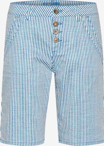 Cream Loose fit Trousers 'Lina' in Blue: front