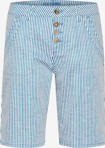 Cream Loose fit Trousers 'Lina' in Blue: front