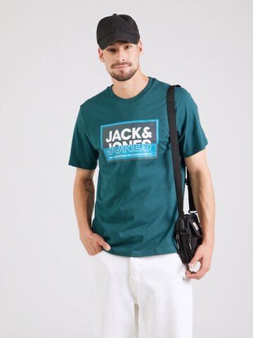 T-Shirt 'JCOLOGAN' JACK & JONES en vert : devant