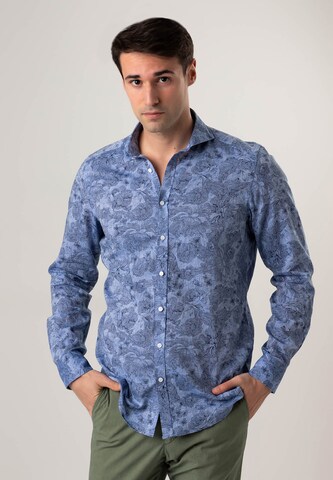 Black Label Shirt Regular Fit Langarmhemd 'LINCOT' in Blau: predná strana