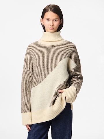 PIECES Sweater 'PCLINNA' in Brown: front