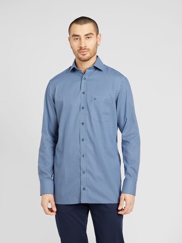 OLYMP - Ajuste regular Camisa en azul: frente