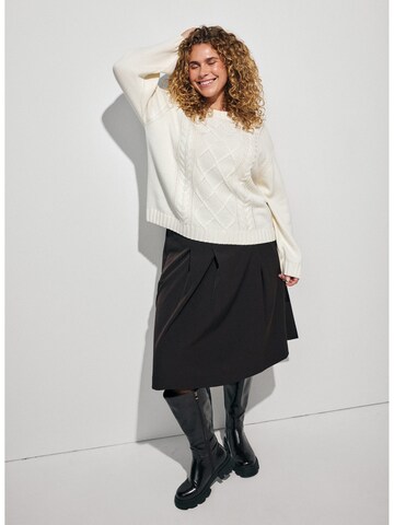 Zizzi - Jersey 'MEMMI CABLE' en beige