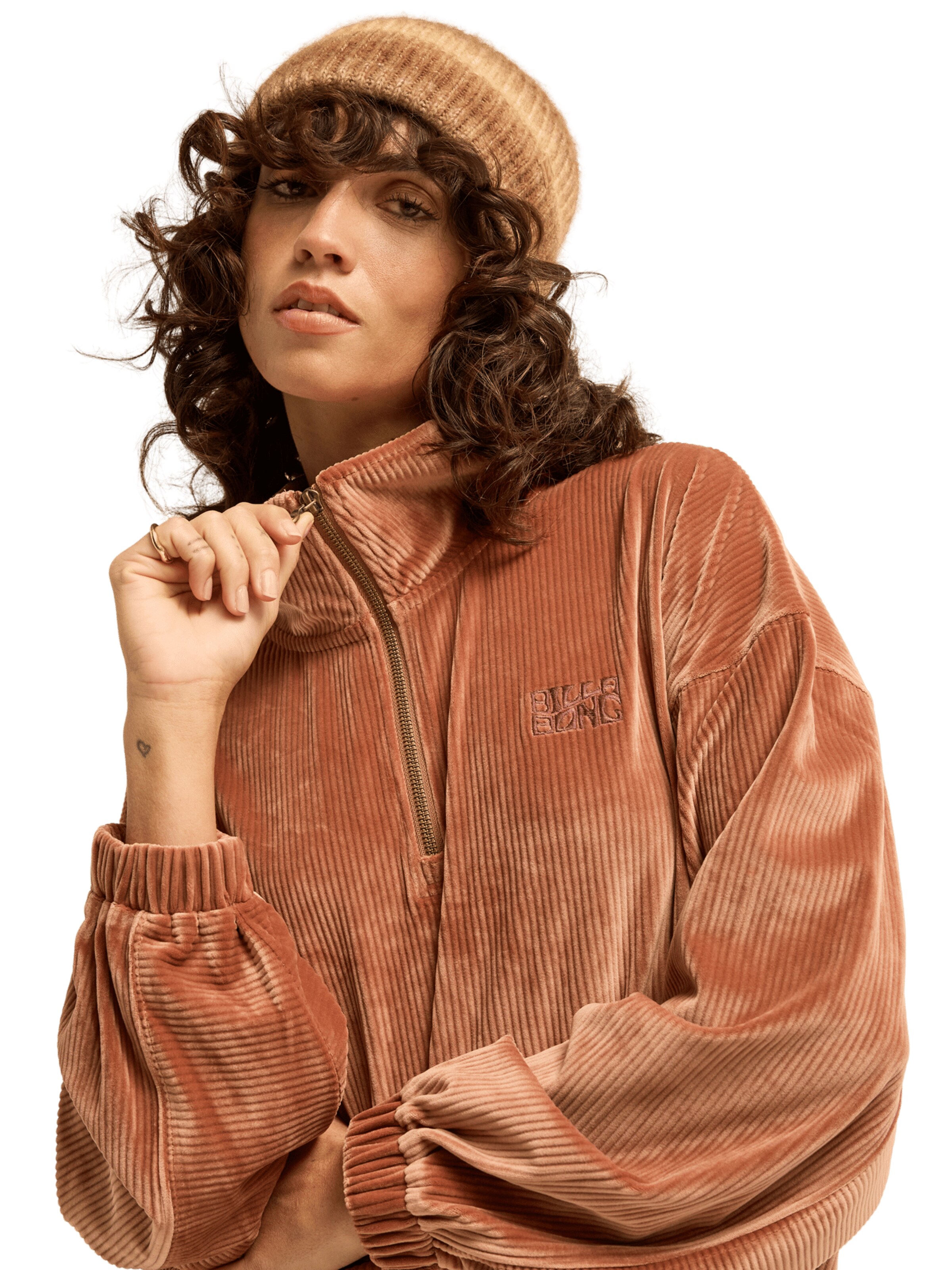 BILLABONG Sweatshirt 'Coffee Time' in Brown